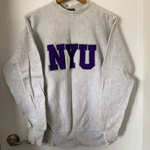 🌿 NYU Varsity Sweater
